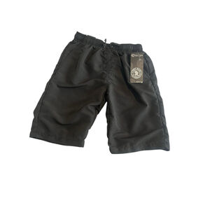 Street Rules Shorts Youth Size Large 12 yr. Black Stretch Drawstring Bermuda NWT